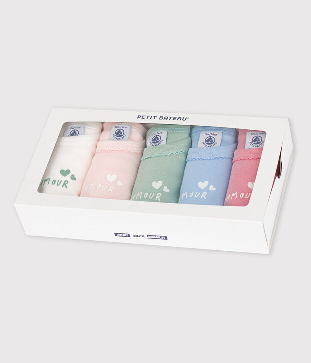 Lot de 5 bodies manches courtes en coton multicouleur