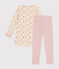 Chemise de nuit en molleton gratté imprimé fleuri enfant rose SALINE/blanc MULTICO