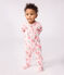 Pyjama bébé en tubique imprimé fleuri rose JOLI/blanc MULTICO