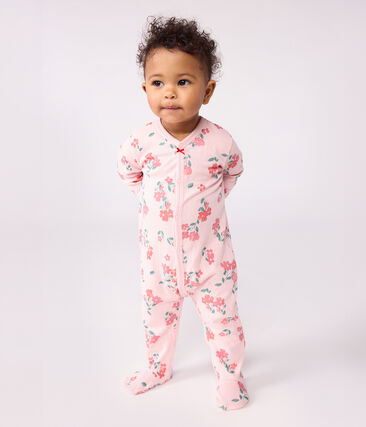 Pyjama bébé en tubique imprimé fleuri