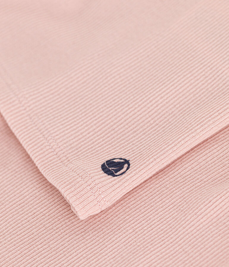Pyjama short et d&eacute;bardeur uni en coton et lyocell enfant rose SALINE