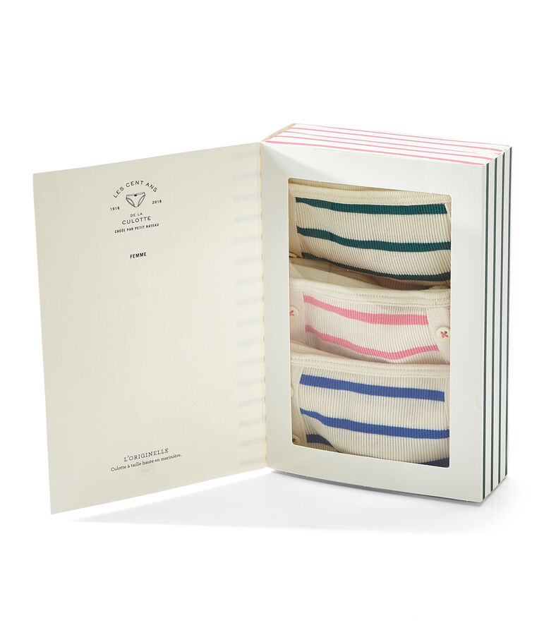 Lot de 3 culottes femme blanc .