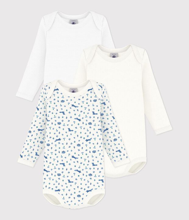 Lot de bodies manches longues en coton imprim&eacute; renard b&eacute;b&eacute; multicouleur