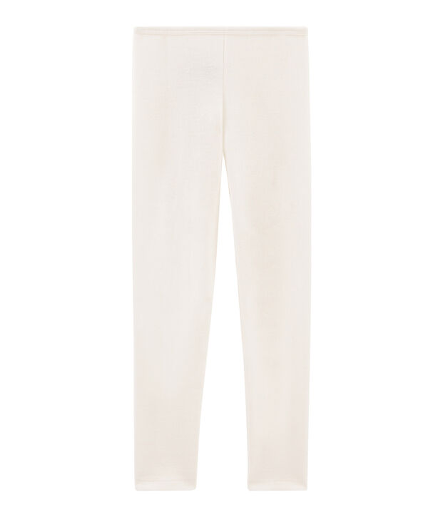 Legging enfant en laine et coton beige