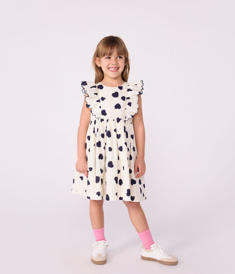 Robe enfant sans manche en coton bleu MILK/ SOIR