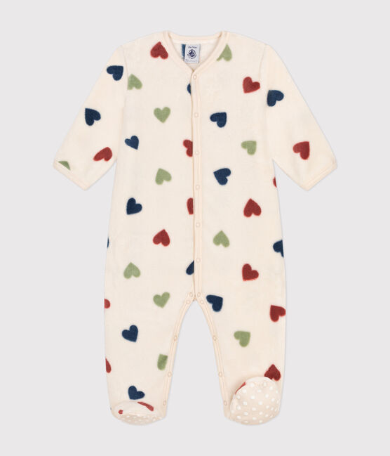 Surpyjama en polaire bébé blanc AVALANCHE/ MULTICO
