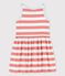 Robe rayée sans manche en coton enfant fille rose PAPAYE/ MARSHMALLOW