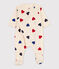 Pyjama bébé cœurs en coton blanc AVALANCHE/ MULTICO