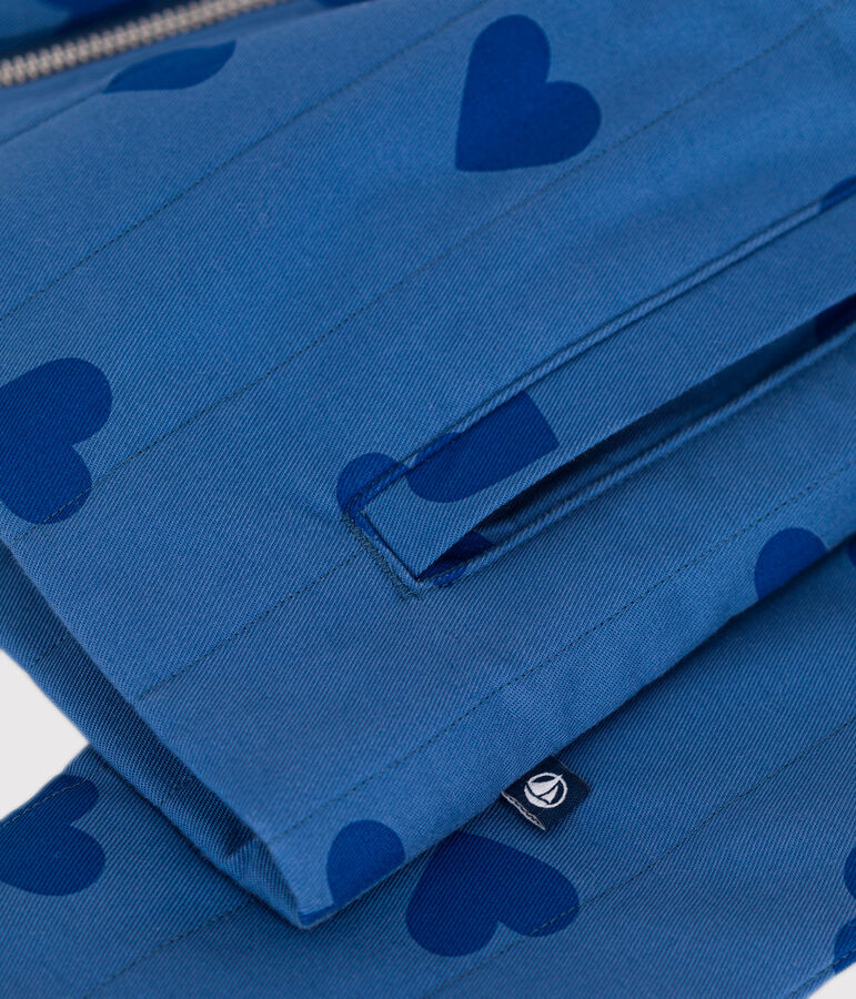 Veste enfant en coton c&oelig;urs bleu ALASKA FONCE/ MEDIEVAL