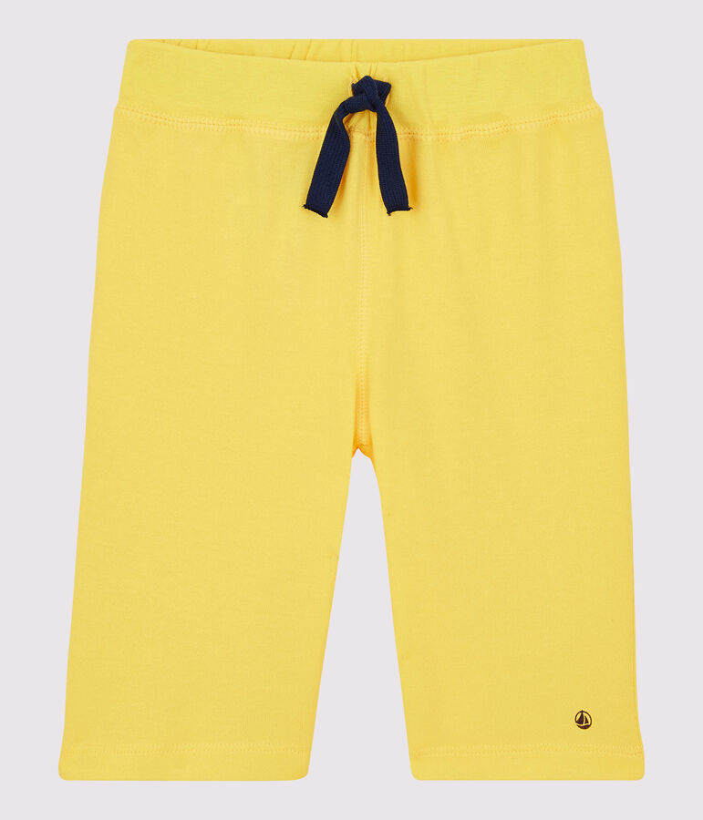 Bermuda en jersey enfant gar&ccedil;on jaune