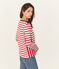 Marinière femme rouge TERKUIT/blanc MARSHMALLOW