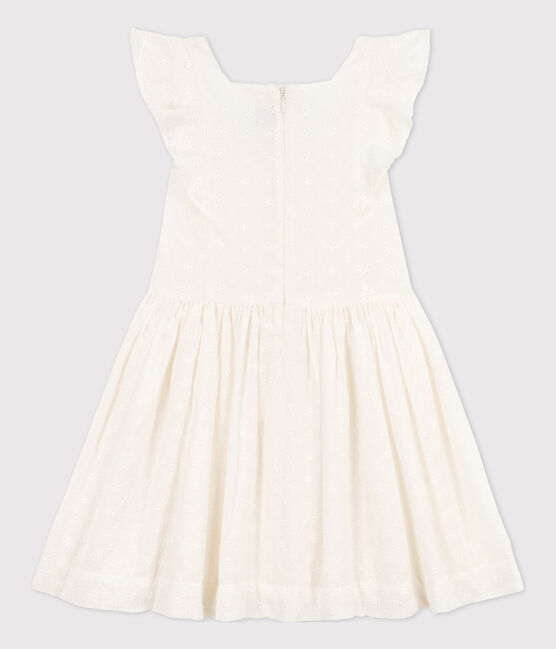 Robe en broderie anglaise enfant fille blanc MARSHMALLOW