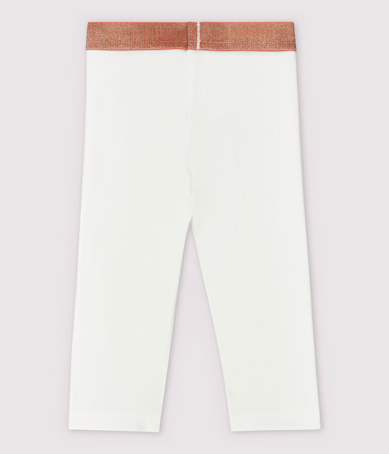 Legging court en jersey lycra enfant fille blanc