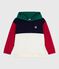 Sweatshirt à capuche enfant en coton colorblock bleu SOIR/ MULTICO