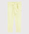 Pantalon en serge enfant fille jaune CITRONEL