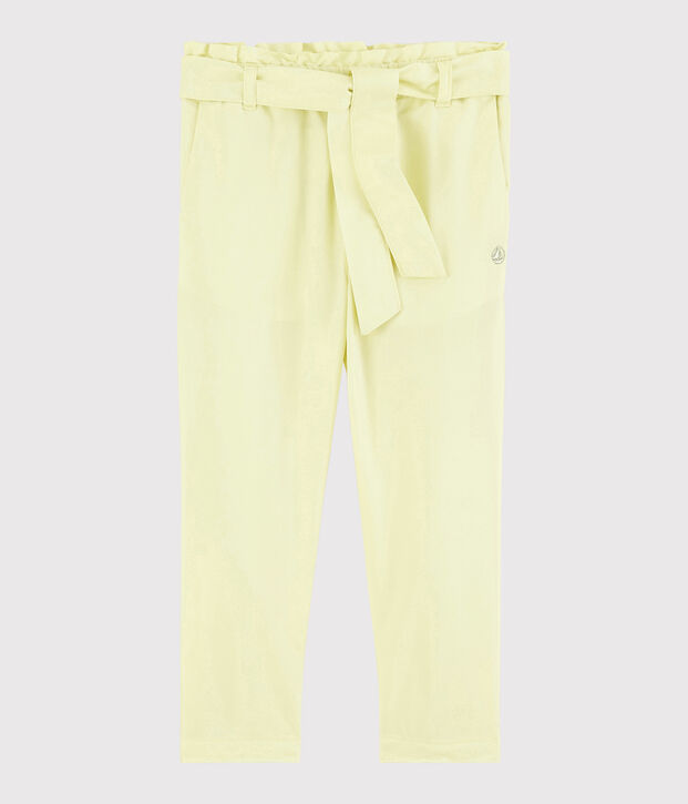 Pantalon en serge enfant fille jaune