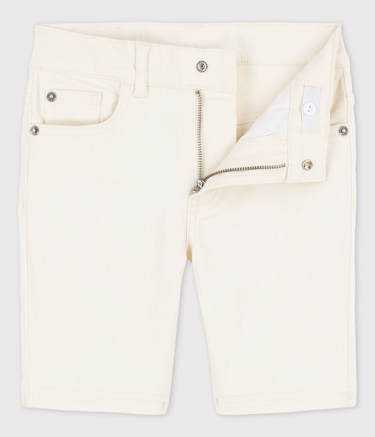 Bermuda en denim enfant gar&ccedil;on &eacute;cru