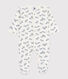 Pyjama bébé en velours imprimé zèbre