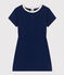 Robe manches courtes en coton enfant fille bleu MEDIEVAL