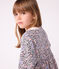 Robe enfant manches longues en coton rose JOLI/blanc MULTICO