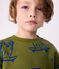 Sweatshirt enfant en coton imprimé bleu CEDAR/ OLYMPIC
