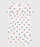 Pyjama short enfant en coton imprimé cœurs blanc MARSHMALLOW/blanc MULTICO