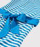Robe en lin rayé Femme bleu MYKONOS/blanc MARSHMALLOW