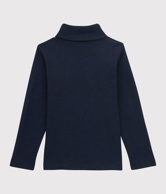 Sous-pull en coton enfant fille / garçon bleu SMOKING