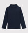 Sous-pull en coton enfant fille / garçon bleu SMOKING