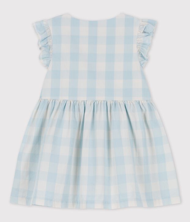 Robe en popeline vichy b&eacute;b&eacute; BOLDAIR/blanc
