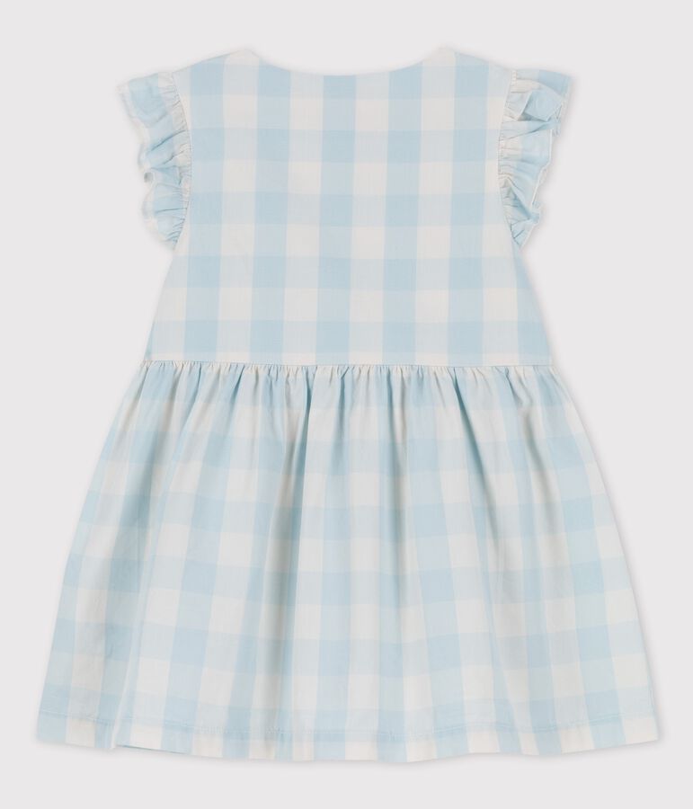 Robe en popeline vichy b&eacute;b&eacute; BOLDAIR/ MARSHMALLOW