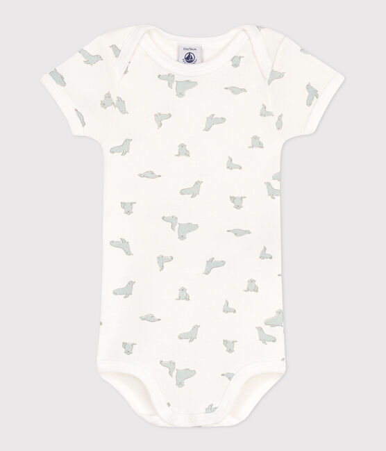 Body manches courtes en coton imprimé bébé MARSHMALLOW/ PAUL
