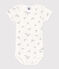 Body manches courtes en coton imprimé bébé MARSHMALLOW/ PAUL