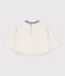 Tee-shirt b&eacute;b&eacute; en coton manches longues uni &agrave; motif beige chin&eacute;