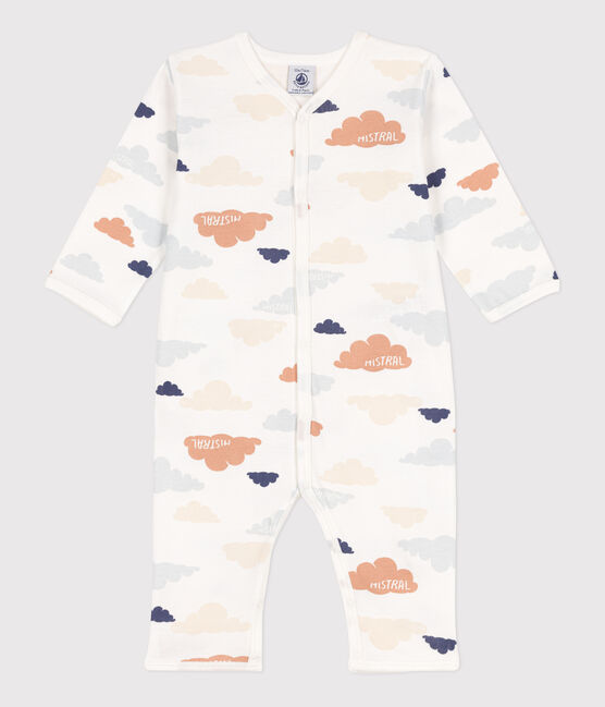 Dors-bien sans pieds imprimés en coton MARSHMALLOW/ CHALOUPE