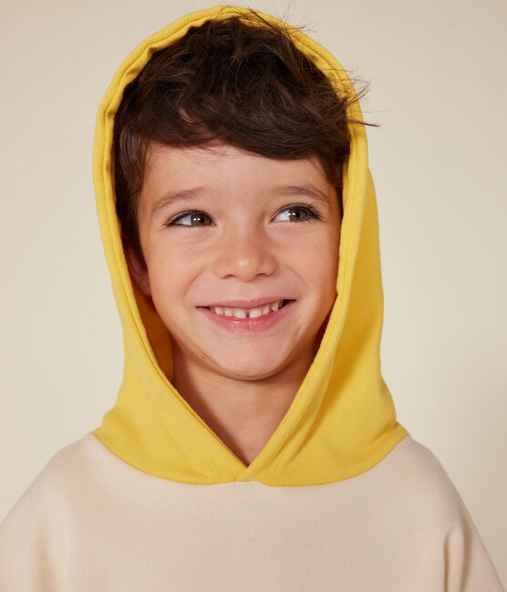 Sweatshirt à capuche en molleton enfant garçon blanc AVALANCHE/ MULTICO