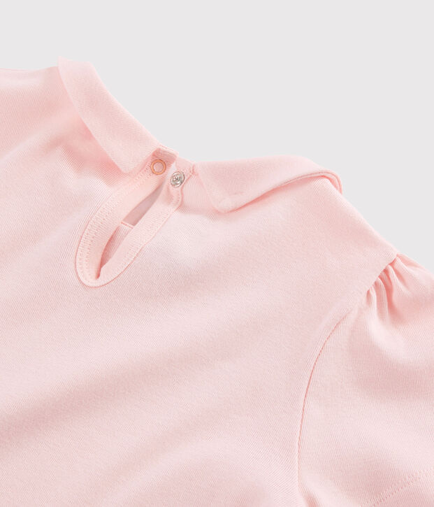 Tee-shirt manches courtes en coton enfant fille rose
