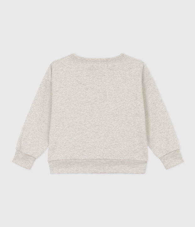 Sweatshirt en molleton enfant fille / gar&ccedil;on gris chin&eacute; clair