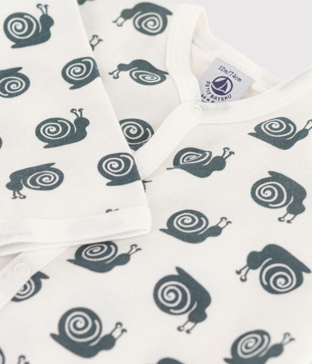 Dors-bien b&eacute;b&eacute; sans pieds blanc/gris