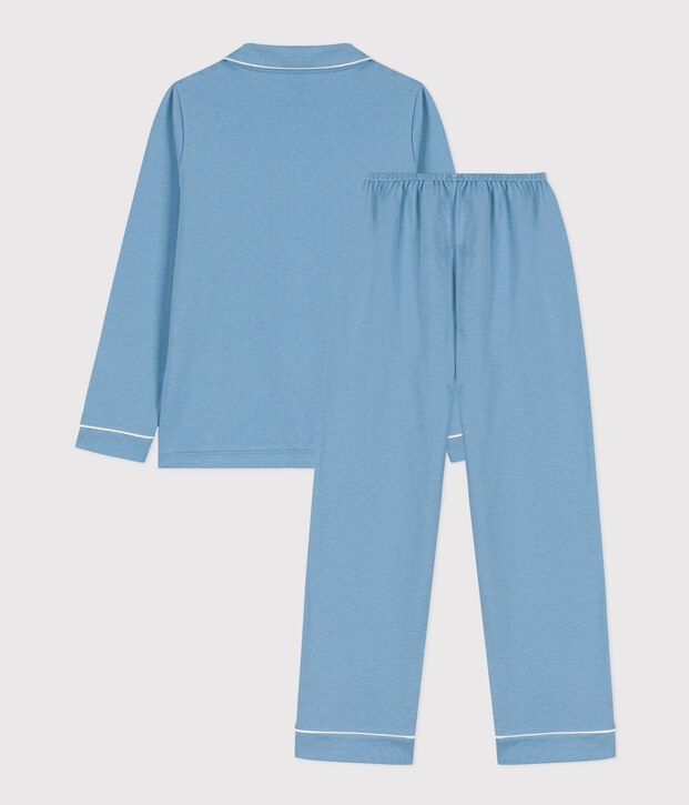 Pyjama petit gar&ccedil;on en jersey bleu