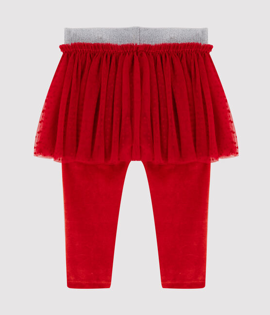Legging bébé avec jupe en tulle rouge TERKUIT