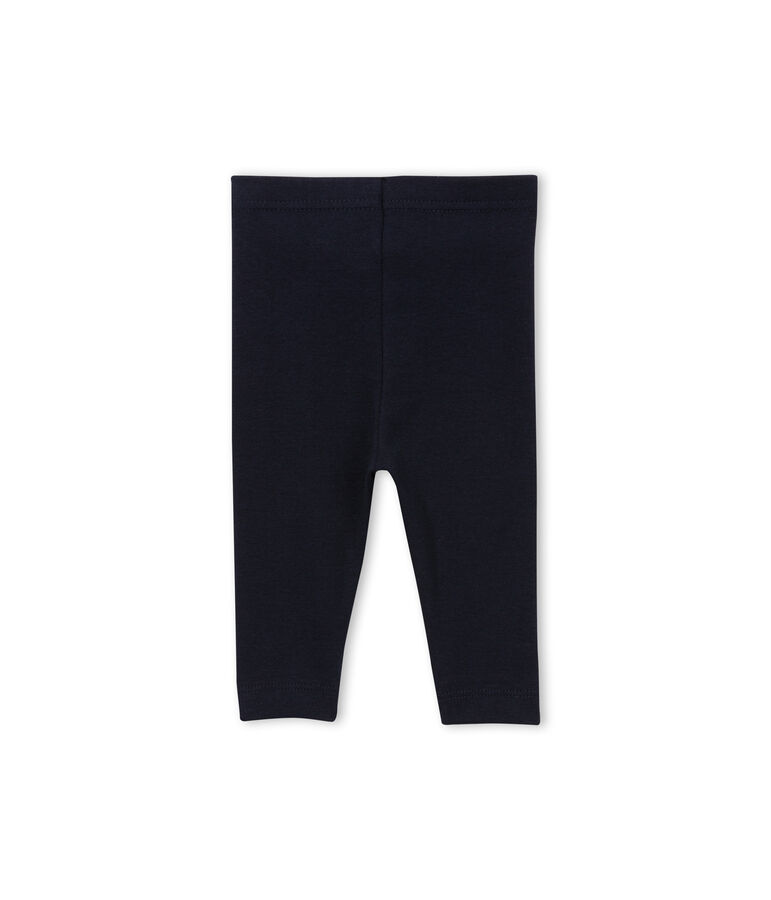 Legging b&eacute;b&eacute; fille uni bleu Abysse