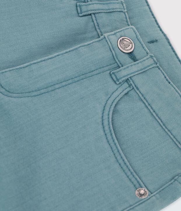 Short en denim enfant fille vert