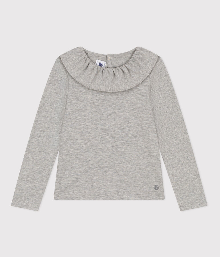Blouse en coton enfant fille gris CHATON CHINE
