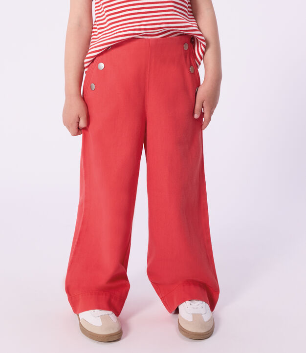 Pantalon enfant en denim rouge