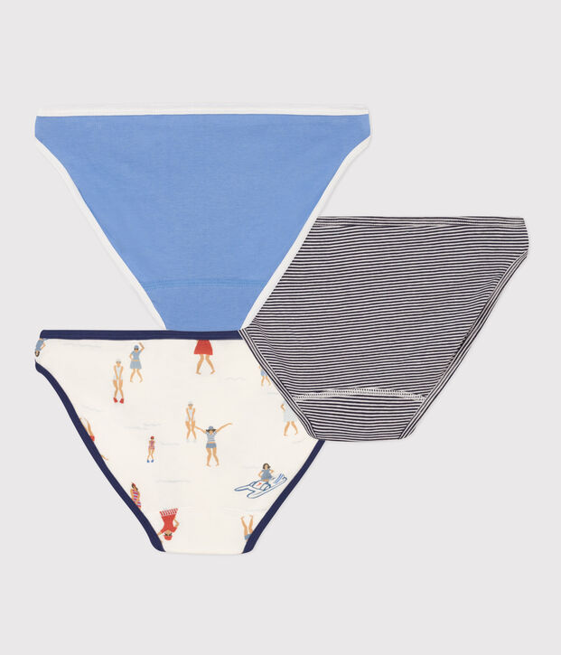 Lot 3 culottes en coton Femme multicouleur