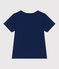 Teeshirt enfant mixte en coton manches courtes imprimé bleu MEDIEVAL