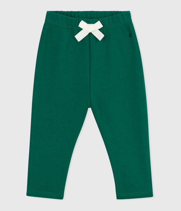 Pantalon b&eacute;b&eacute; en coton uni vert