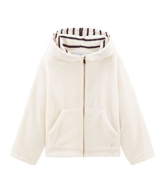 Sweatshirt Polaire Moutonne Enfant Fille Marshmallow Petit Bateau