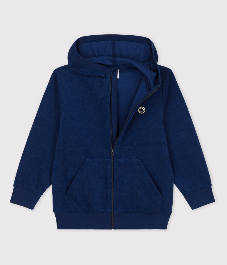 Sweatshirt &agrave; capuche enfant fille / gar&ccedil;on bleu